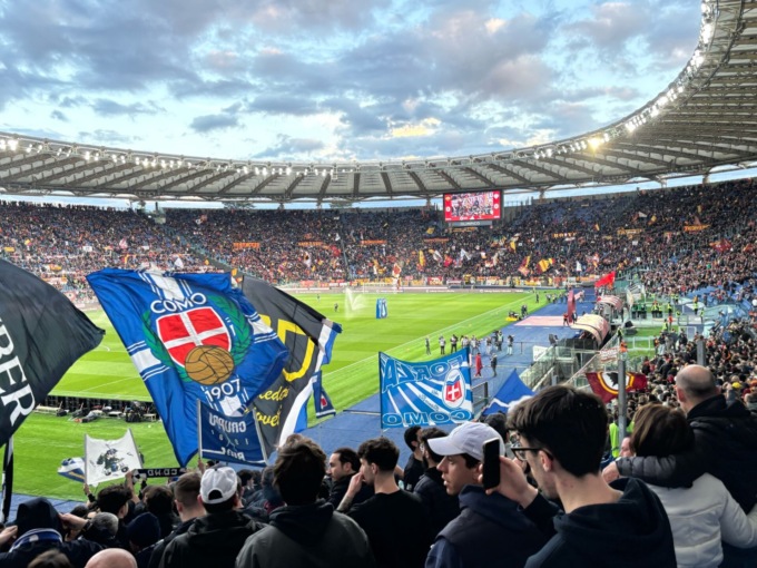 Roma-Como: i lariani restano in 10 e perdono 2-1