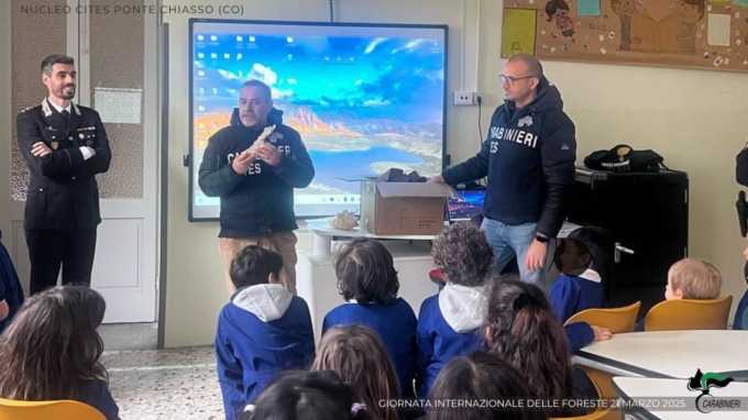 Gli alunni della scuola primaria incontrano i Carabinieri Forestali
