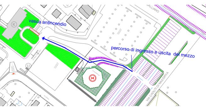 Una nuova vasca antincendio per l’ospedale