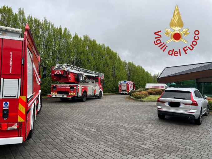 Principio d’incendio all’Artsana