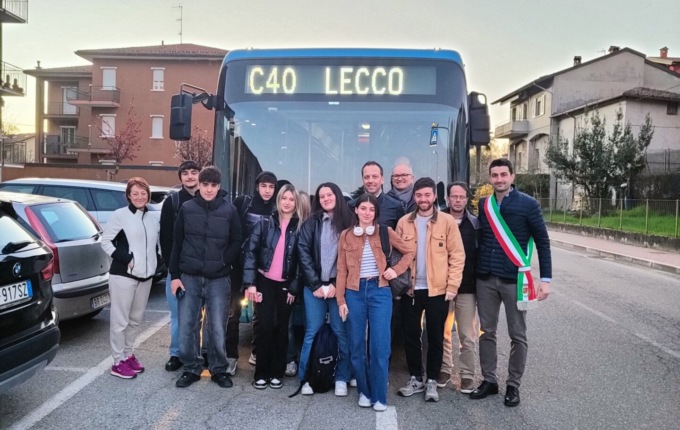 Partita la nuova linea di bus C40 tra Bosisio e Lecco