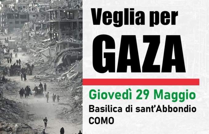 Veglia per Gaza insieme al cardinale Oscar Cantoni