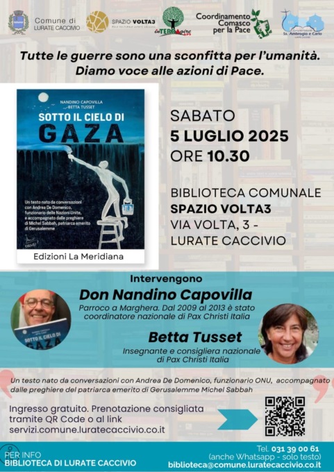 “Sotto il cielo di Gaza”: un incontro per approfondire
