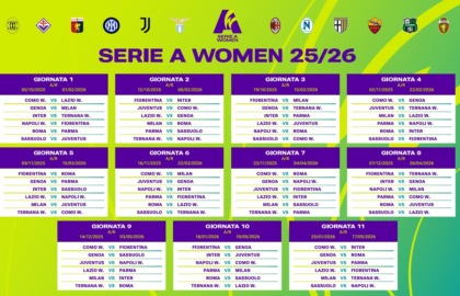 Calendario serie A femminile 2025/26