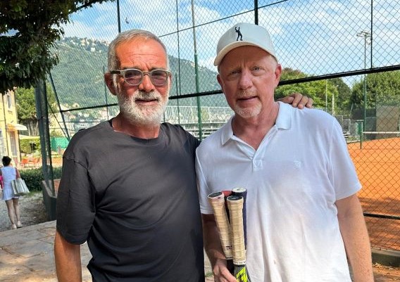 L’indimenticato campione tedesco Boris Becker ospite sui campi del Tennis Como