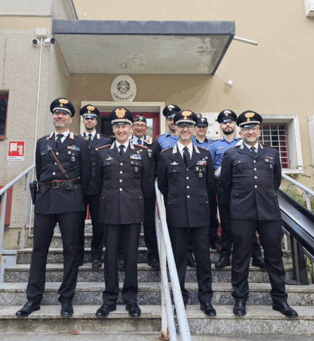 Generale Galletta in visita ai Comandi di Menaggio e di Porlezza