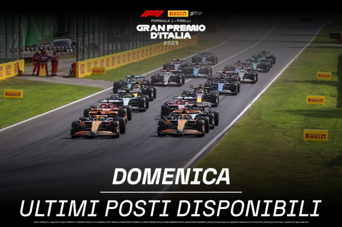 F1 Pirelli Gran Premio d’Italia 2025: ultimi biglietti per la domenica