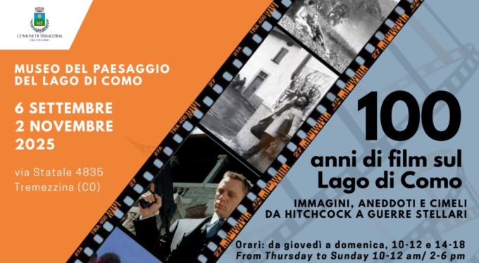 “100 anni di film sul Lago di Como”: immagini, aneddoti e cimeli da Hitchcock a Guerre stellari