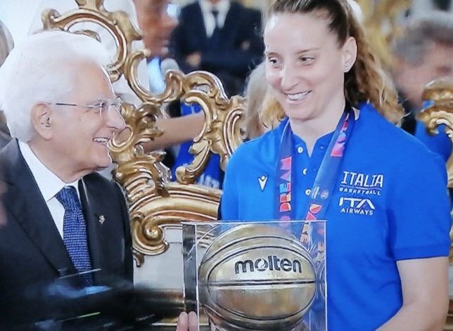 Laura Spreafico e l’Italbasket ricevute dal presidente della Repubblica