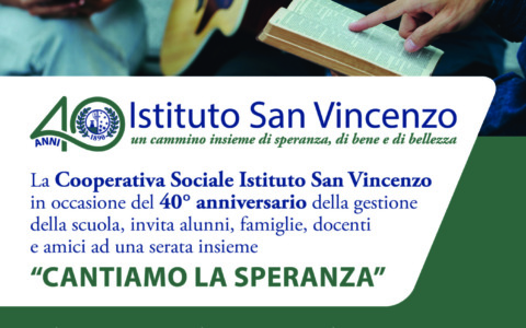 “Cantiamo la speranza”: l’Istituto San Vincenzo inaugura le celebrazioni del 40° anniversario