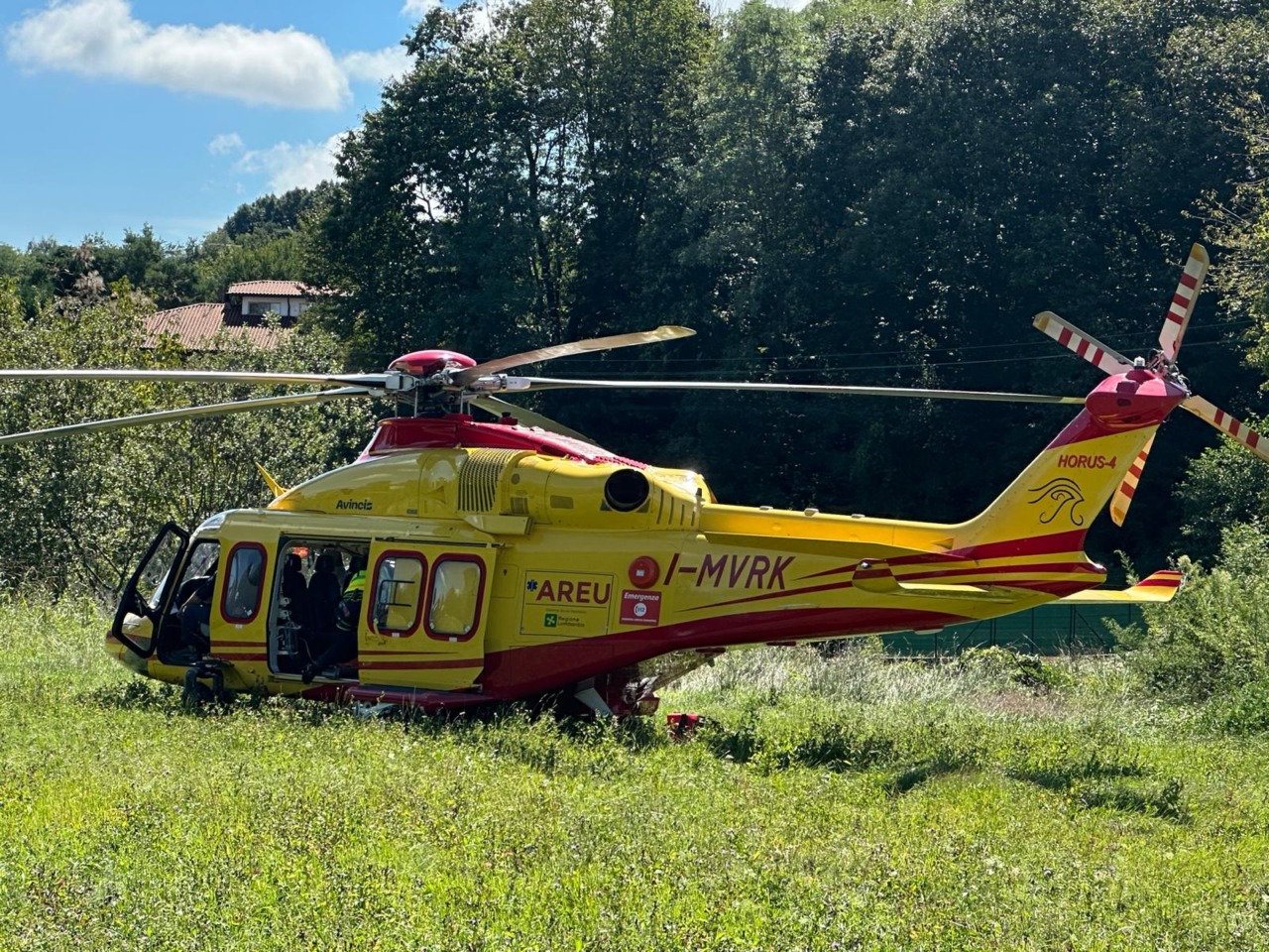 Ciclista soccorso in codice rosso a Beregazzo con Figliaro