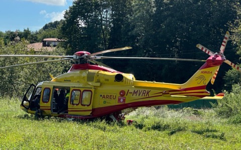 Ciclista soccorso in codice rosso a Beregazzo con Figliaro
