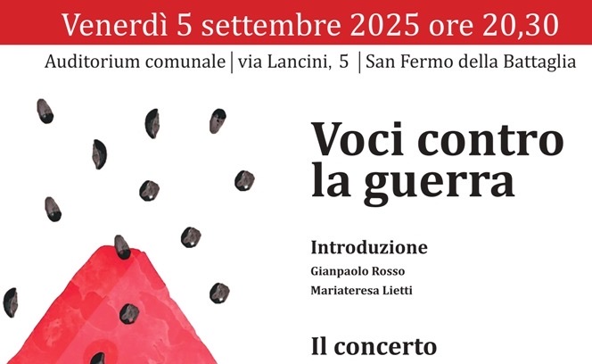 Un palco pieno di “Voci contro la guerra”