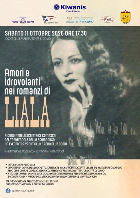 Un evento benefico a Como per ricordare Liala, scrittrice