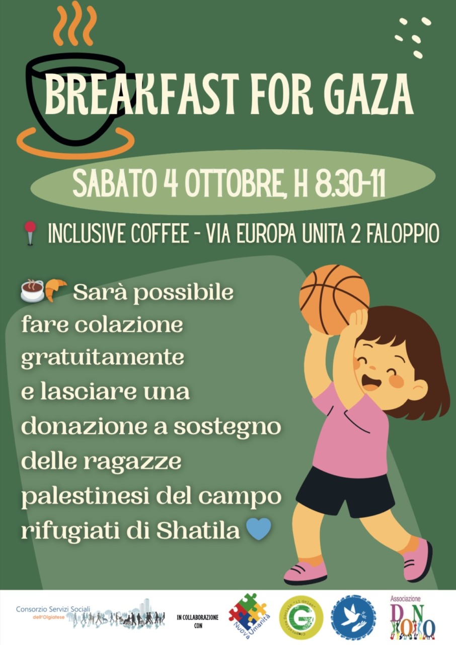 “Breakfast for Gaza”, colazione di solidarietà per la popolazione palestinese