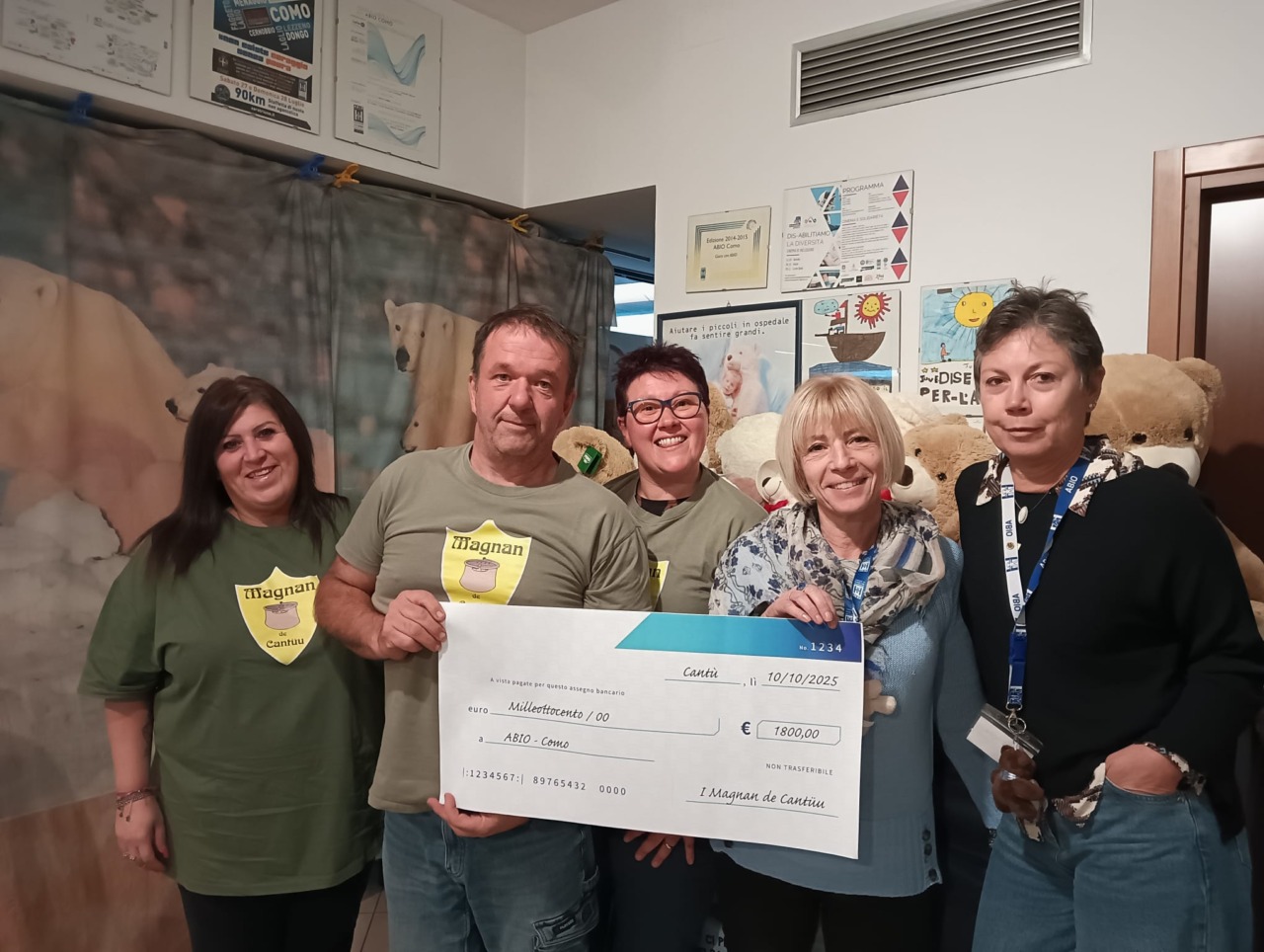 I Magnan di Cantù aiutano l’associazione Abio