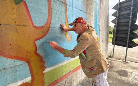Ponte del Lottolo: il murale torna a brillare