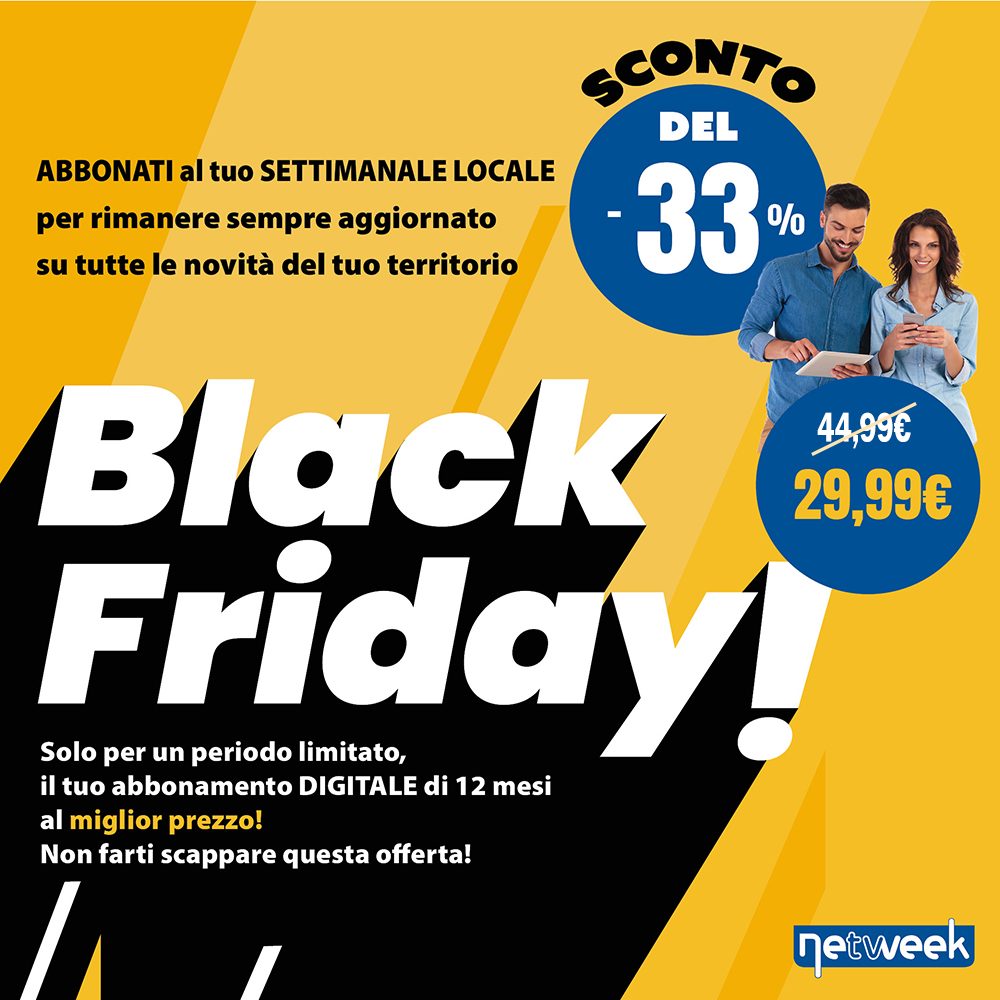 Promo Black Friday: abbonamento digitale con il 33% di sconto