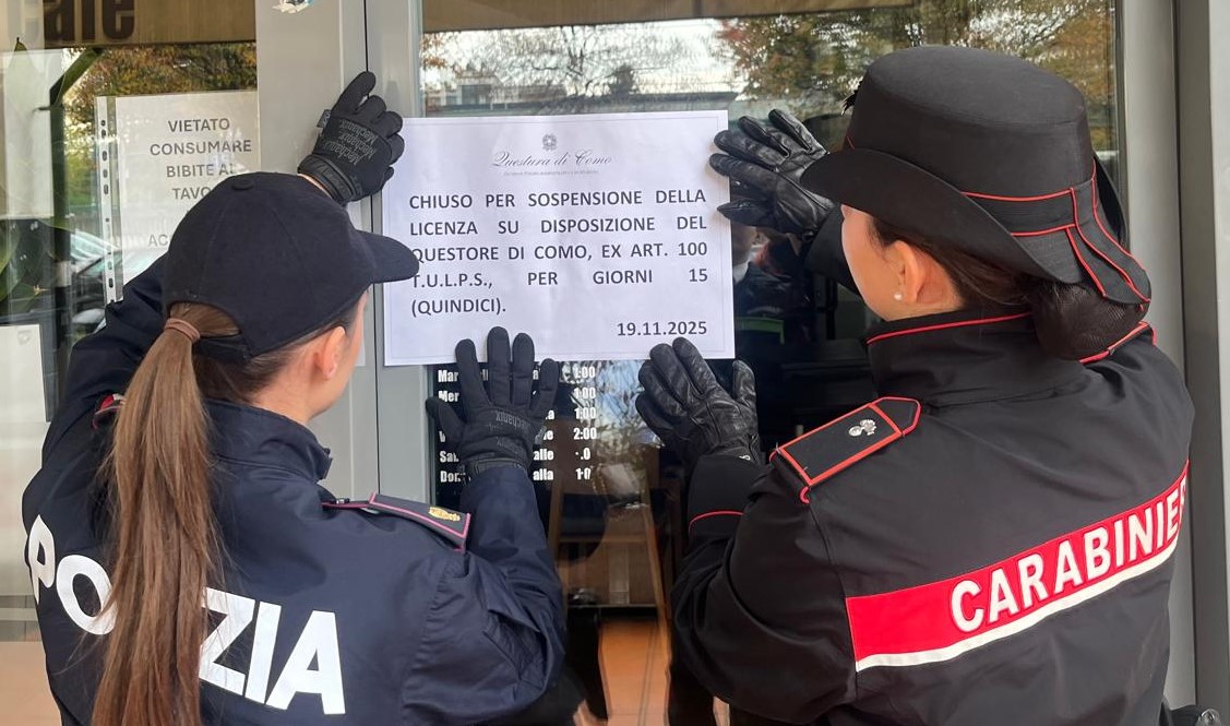 Caos e attività illecite dei clienti: licenza sospesa al bar