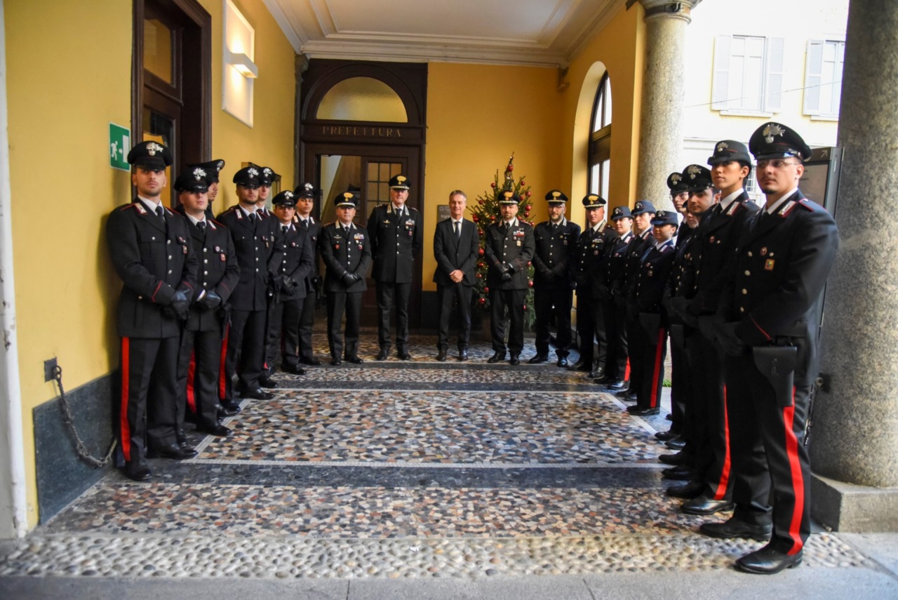 Nuovi militari dell’Arma dei Carabinieri a colloquio col prefetto