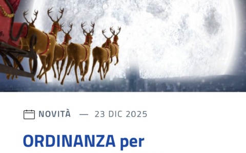 Ordinanza del sindaco per… l’atterraggio della slitta di Babbo Natale