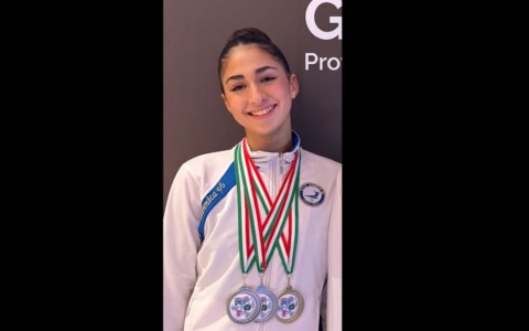 Sofia è campionessa nazionale di ginnastica ritmica