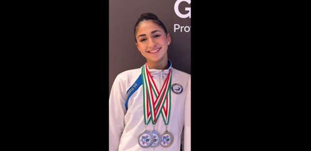 Sofia è campionessa nazionale di ginnastica ritmica