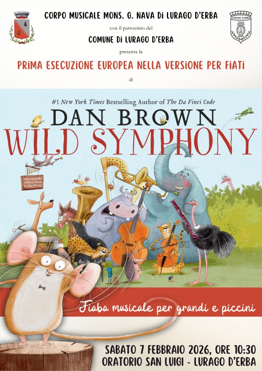 Wild Symphony: prima esecuzione europea per fiati dell’opera di Dan Brown con il Corpo musicale “Monsignor Nava”