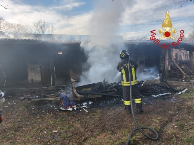 Maneggio in fiamme, cavalli portati in salvo