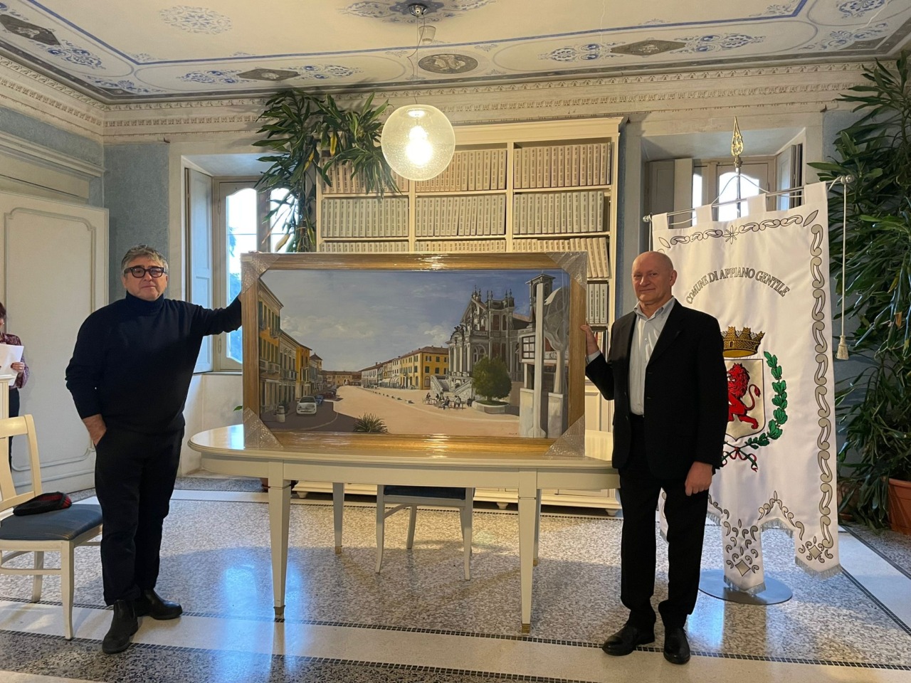 Quadro in dono al Comune, svetterà in Sala consiliare