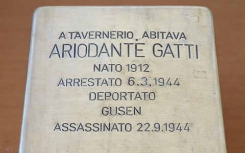 Una pietra d’inciampo al centro civico per ricordare Ariodante Gatti