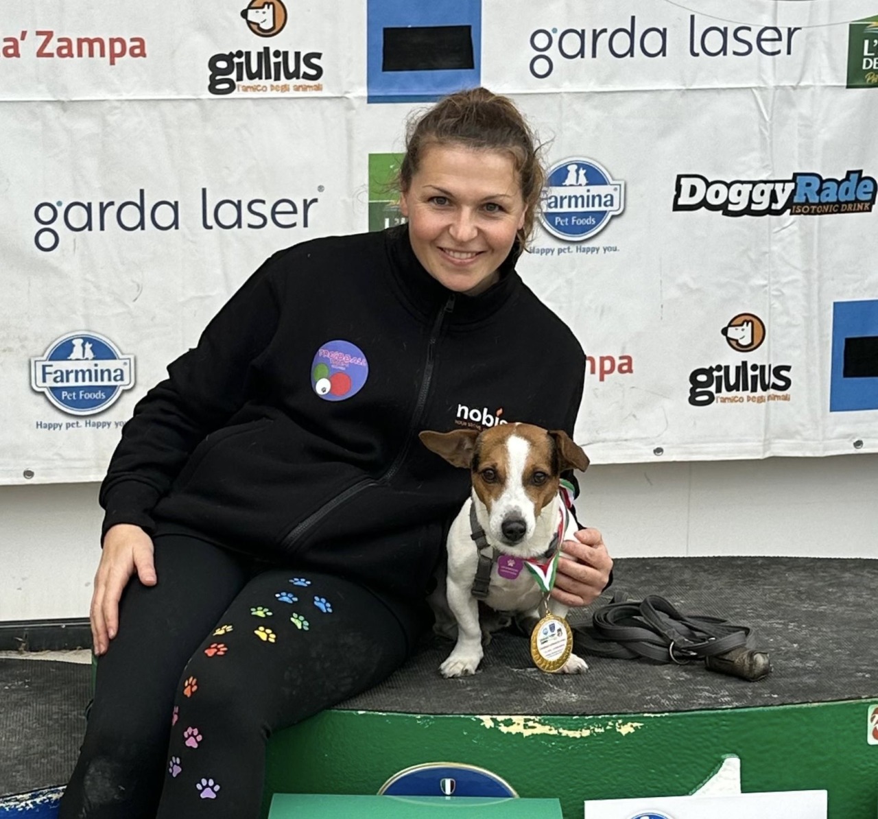 Egizia e il jack russel Rosco al campionato europeo a Praga