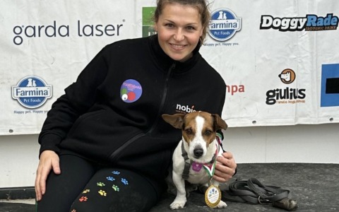 Egizia e il jack russel Rosco al campionato europeo a Praga