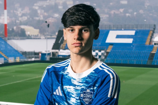 Il Como ha annunciato Alessio Baralla classe 2008 - foto social Como 1907