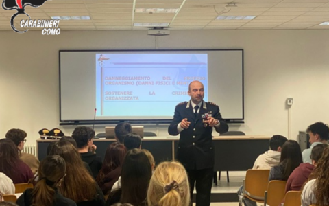 Incontro dei Carabinieri al liceo Fermi