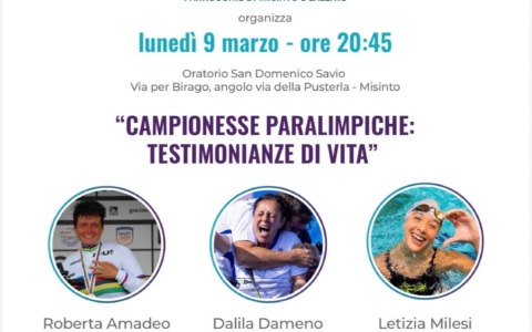 Campionesse paralimpiche a Misinto: tre atlete si raccontano in una serata aperta alla cittadinanza