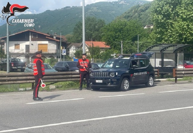 Controlli dei Carabinieri a Gera Lario: tre persone segnalate per possesso di stupefacenti