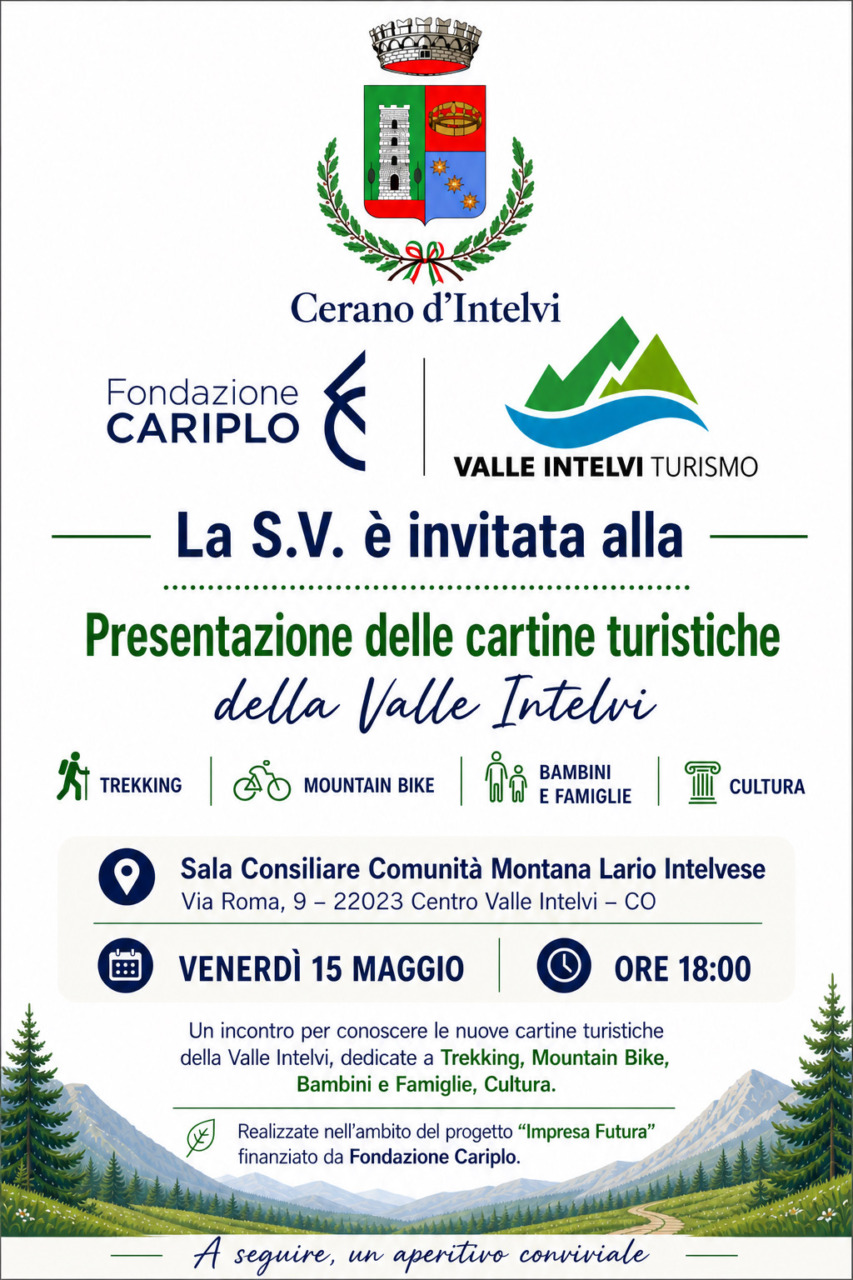 Trekking, mountain bike, famiglie, cultura: le nuove cartine turistiche della Valle Intelvi
