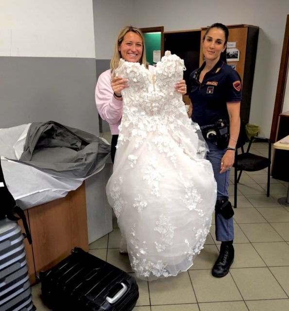 Nozze salve, la Polizia ritrova l’abito da sposa rubato