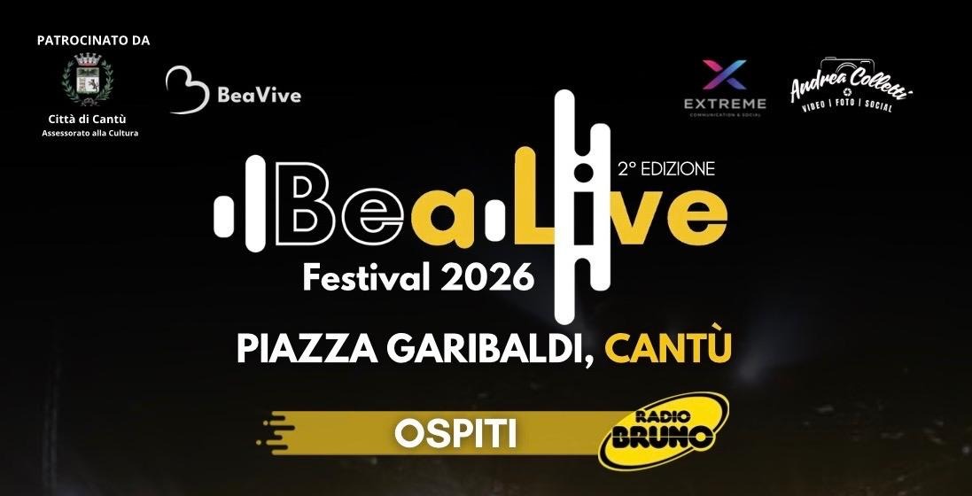 BeaLive Festival 2026, Cantù torna capitale della musica e della solidarietà