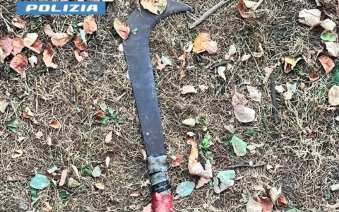 Rissa al parco: tenta di colpire un agente con una roncola