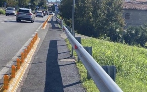 Nuovo passaggio pedonale protetto lungo la Como-Lecco