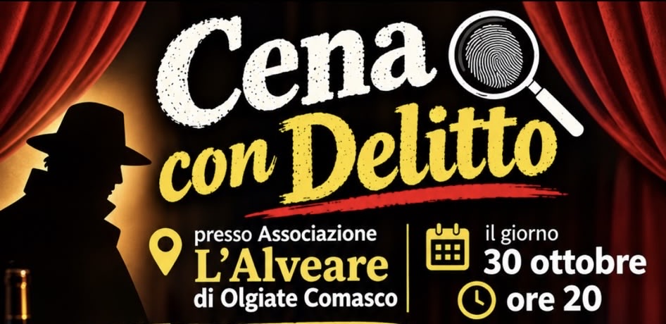 Cena con delitto nella sede dell’associazione L’Alveare