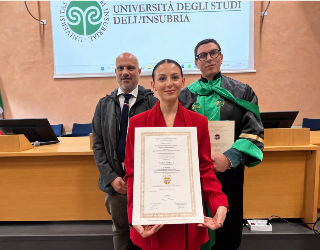 Proclamata all’Insubria la prima laureata in Tecniche della prevenzione