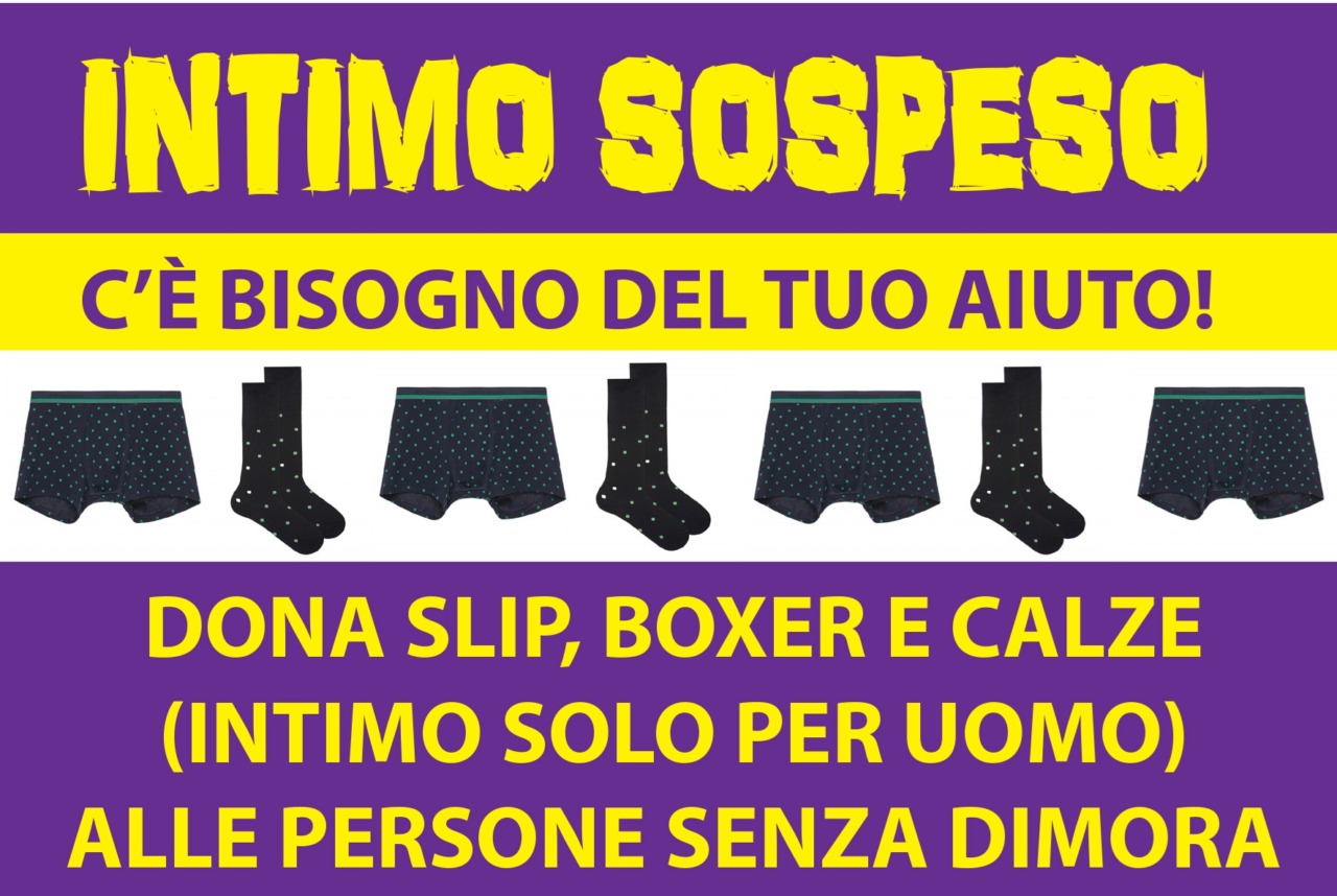 Torna “Intimo Sospeso”: donazioni nei mercati e nei negozi per i senza dimora
