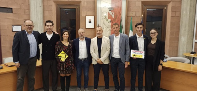 Campioni dello sport in sala consiliare per sensibilizzare sulla sicurezza sulle strade