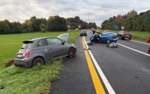 Incidente sulla Lomazzo-Bizzarone, grave un motociclista