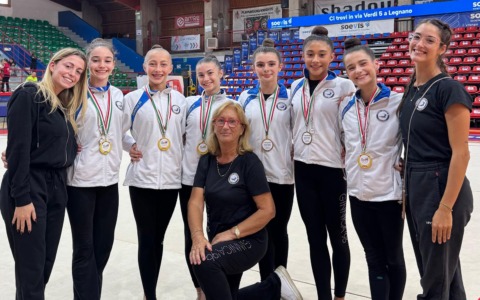 Ginnastica ritmica, si tinge d’oro la prima prova di serie C per Ginnica 96