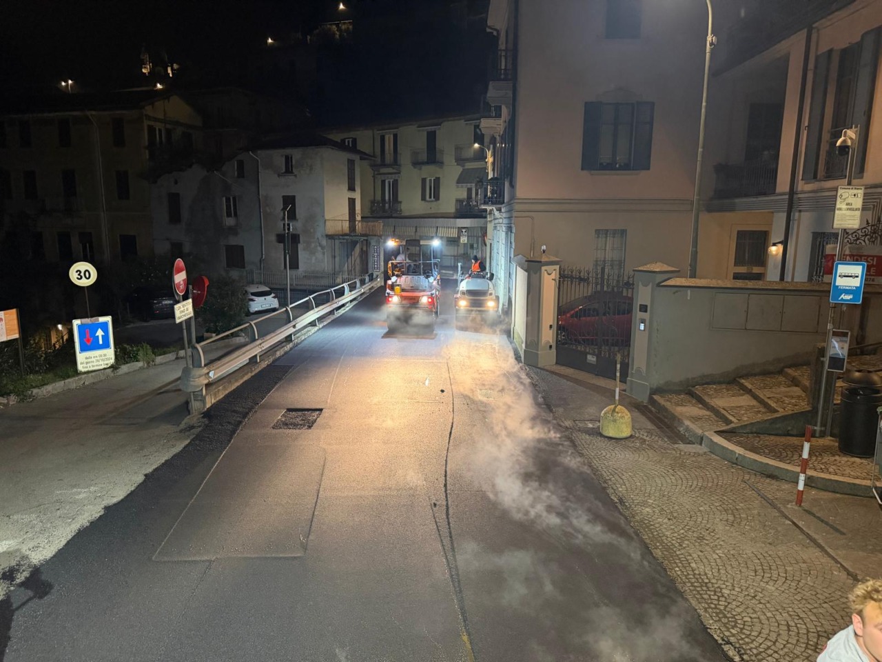 Completati i lavori i lavori di asfaltatura della SP583 Lariana a Blevio