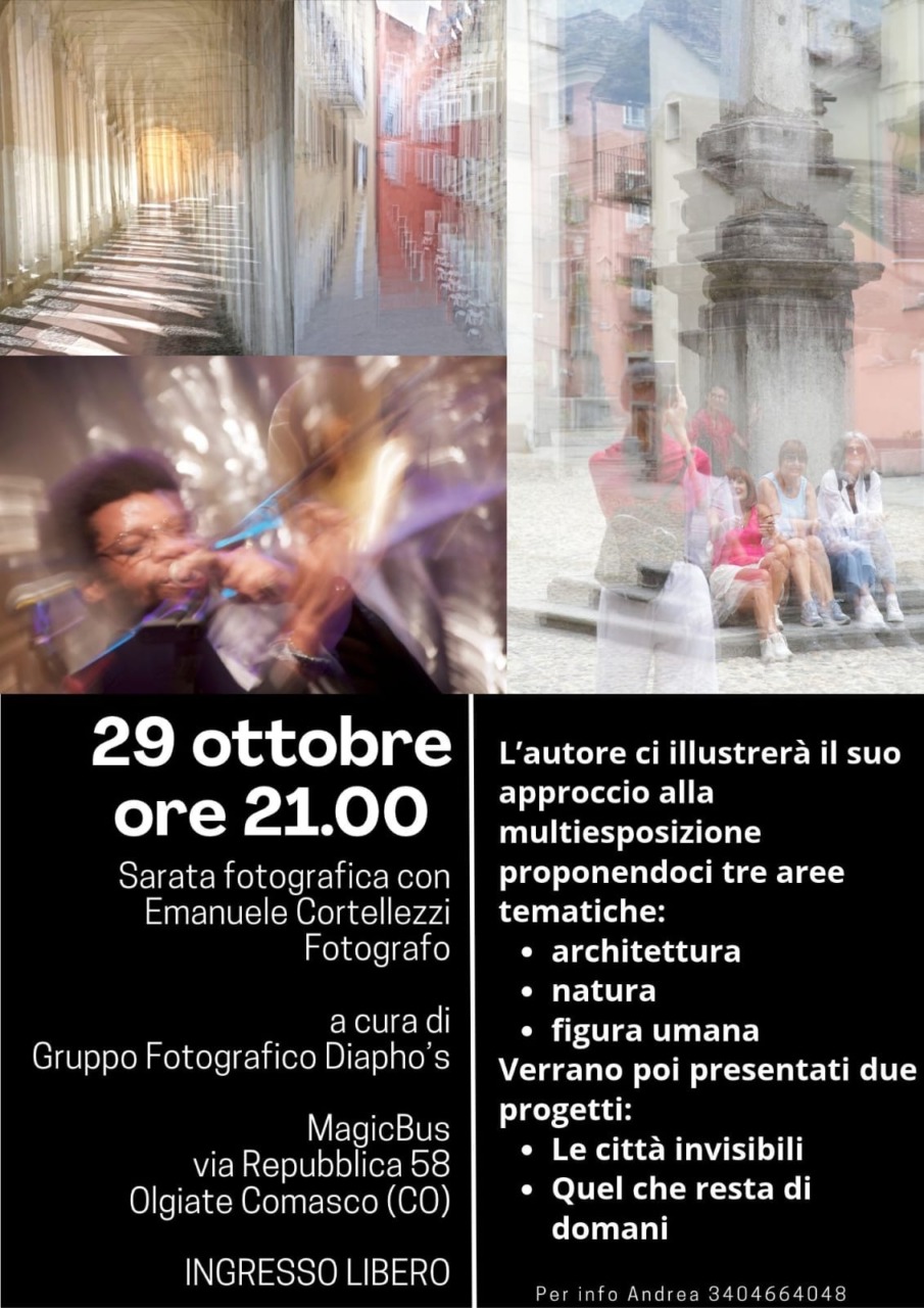 Una serata dedicata alla fotografia insieme al Diapho’s